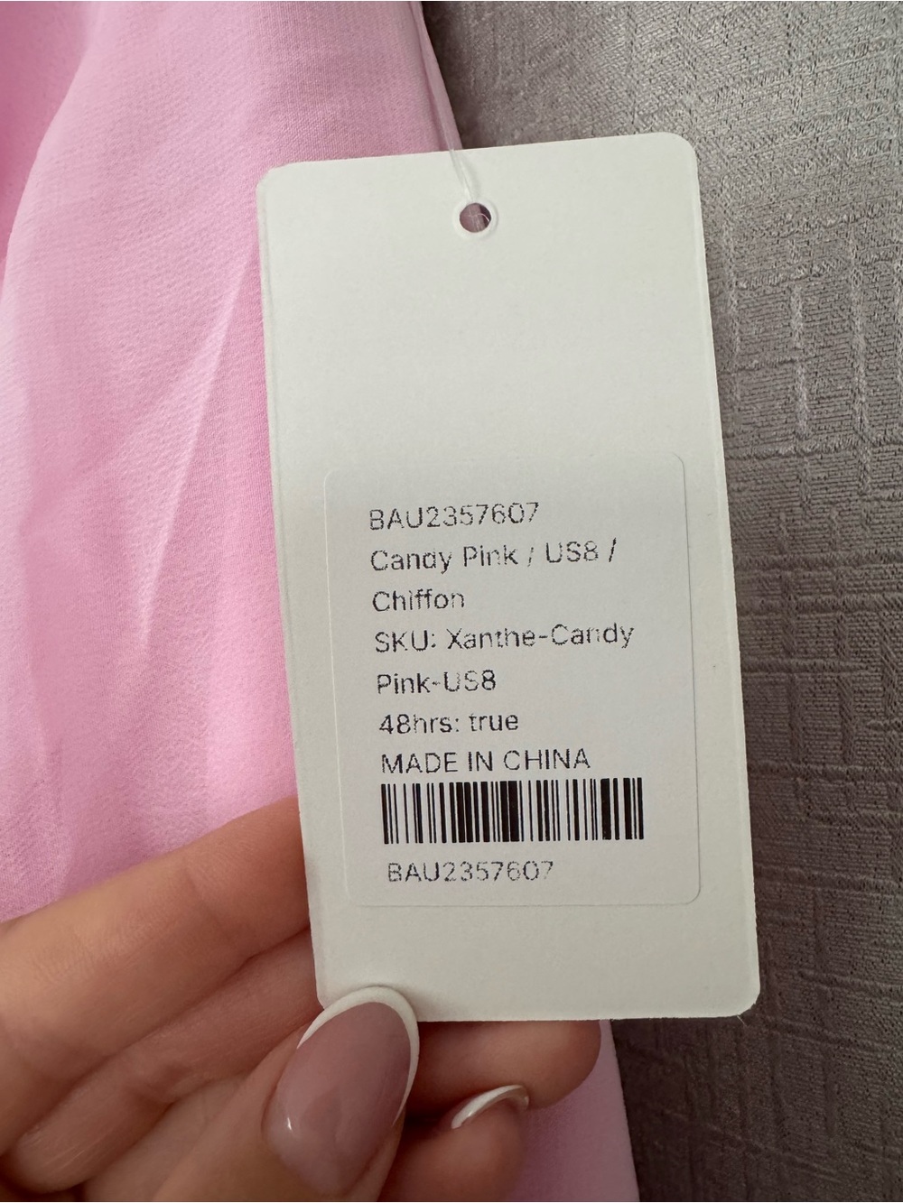 One-Shoulder Candy Pink Evening Gown with Side Draping - Picture 6 of 7